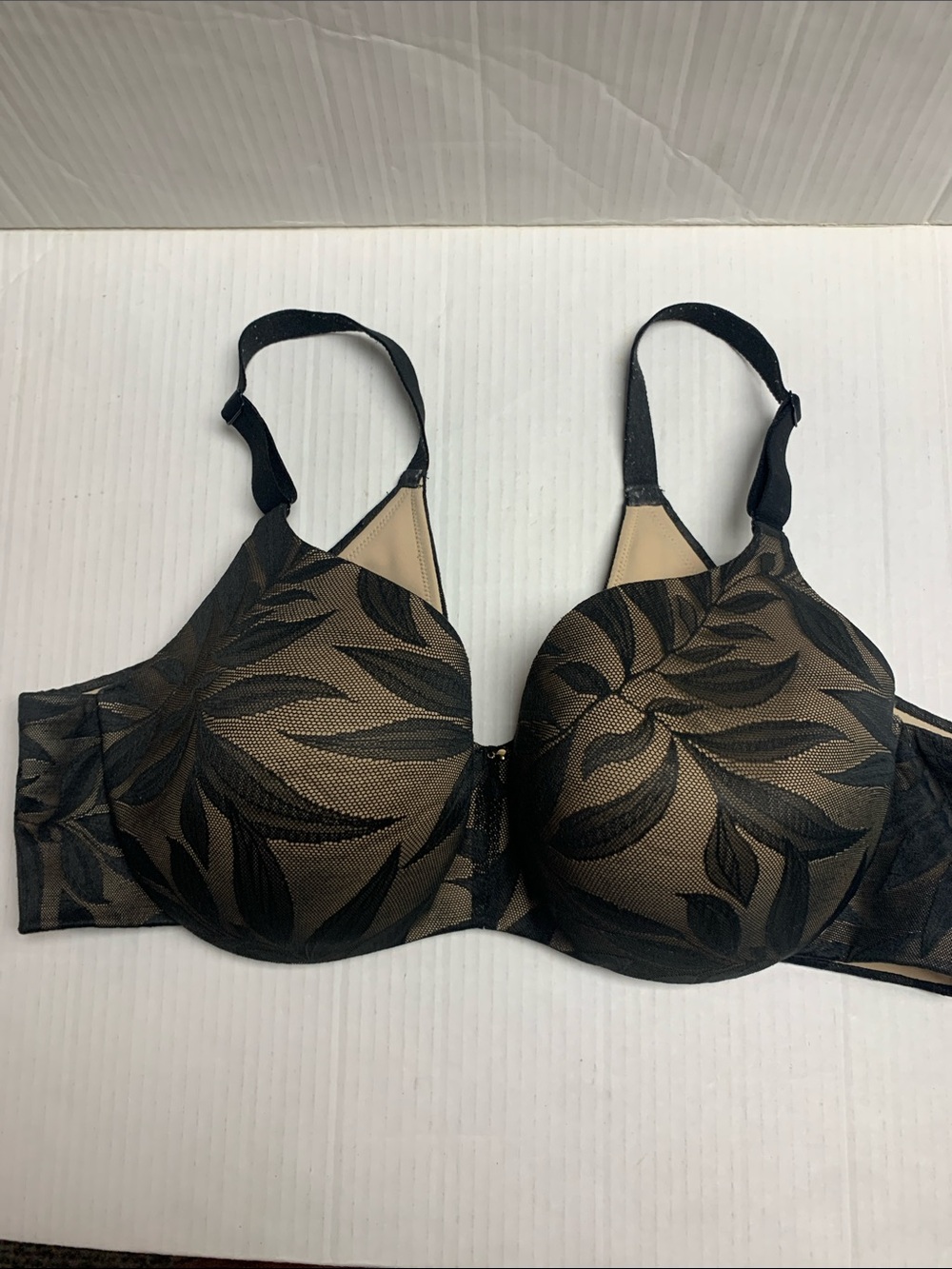 Cacique Lightly Lined Balconette Bra Black Lace 42D